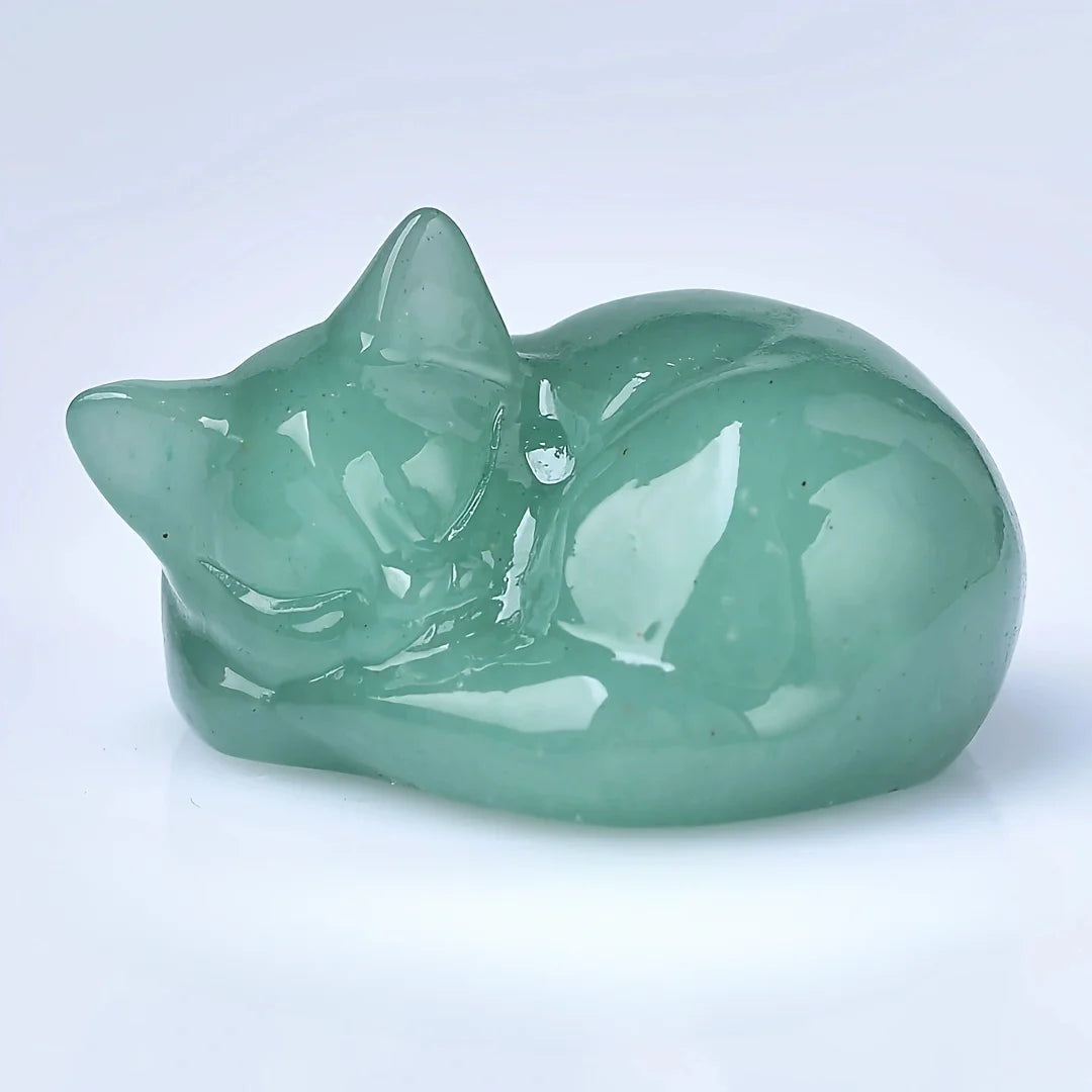 Carved Crystal Cat