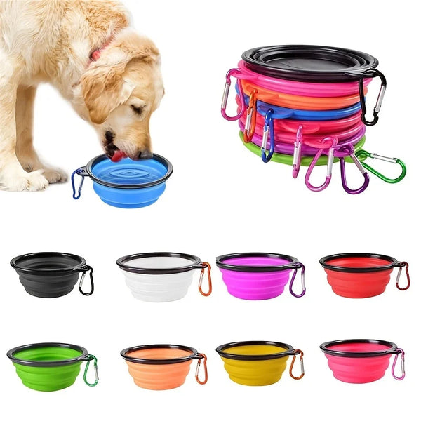 Collapsible Silicone Travel Bowl with Clip