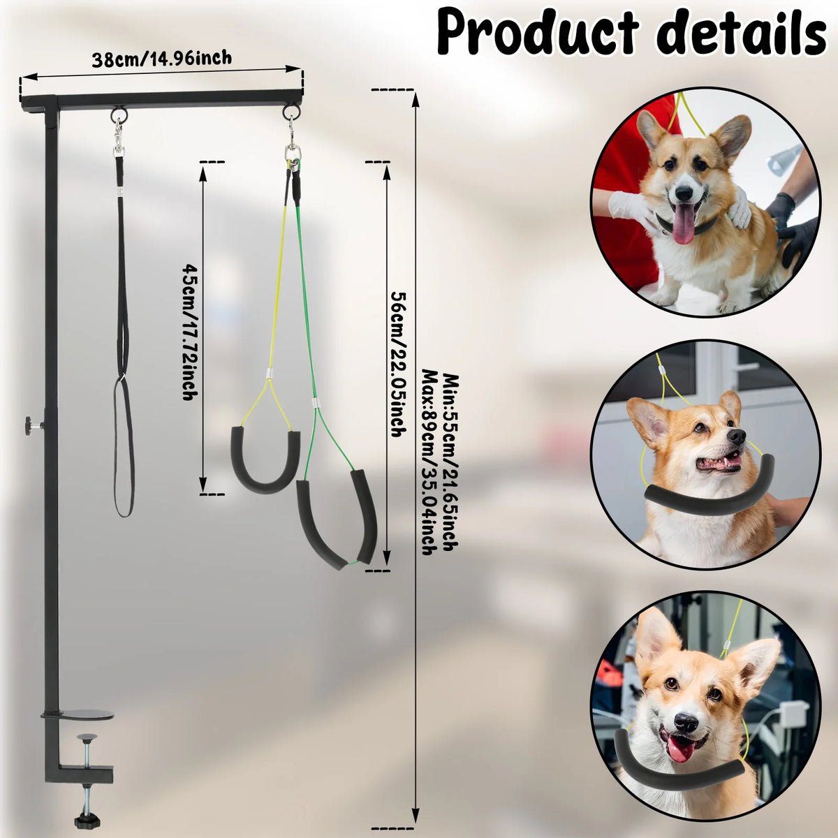 Grooming Table Arm with Clamp