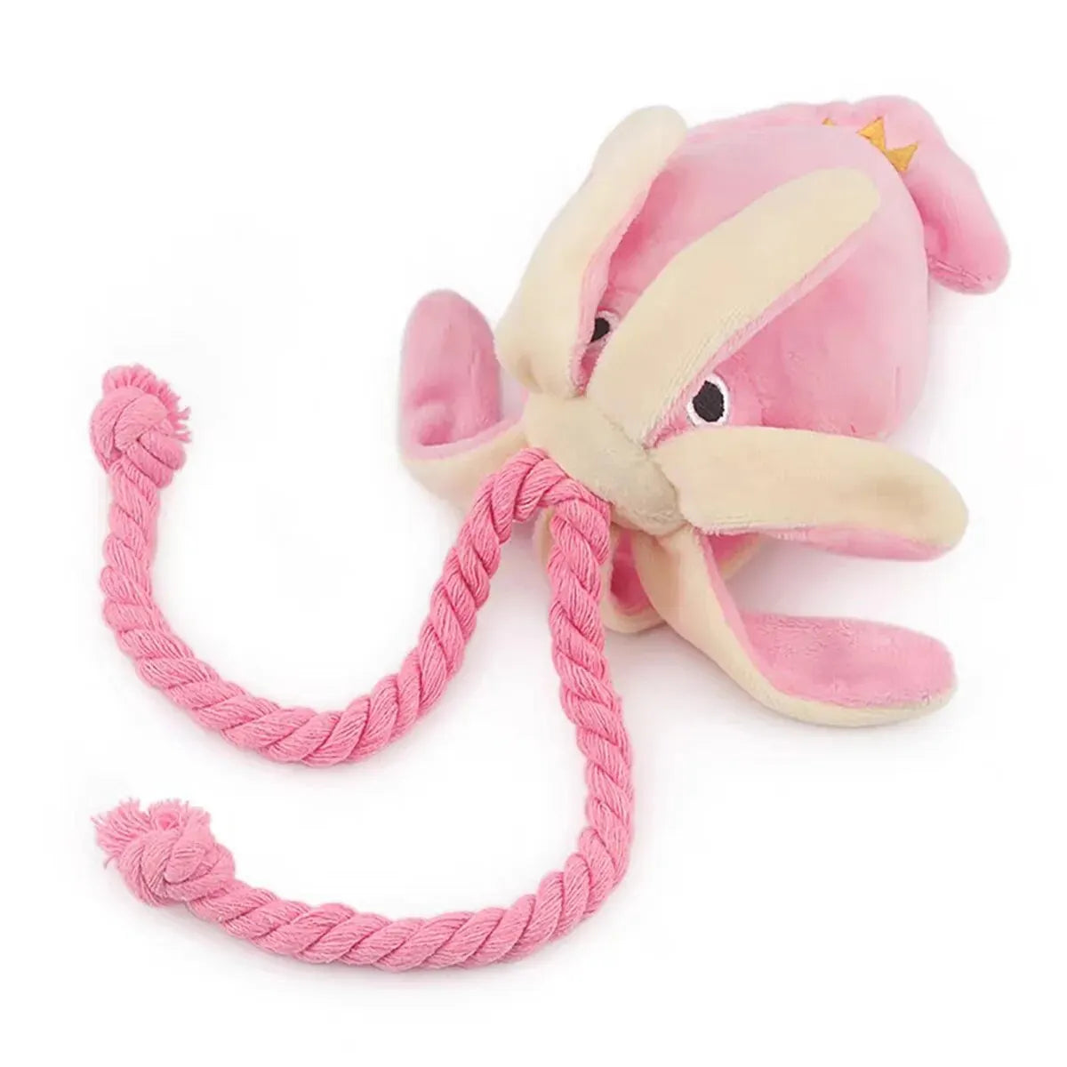 Plush Squid Rope Dog Toy
