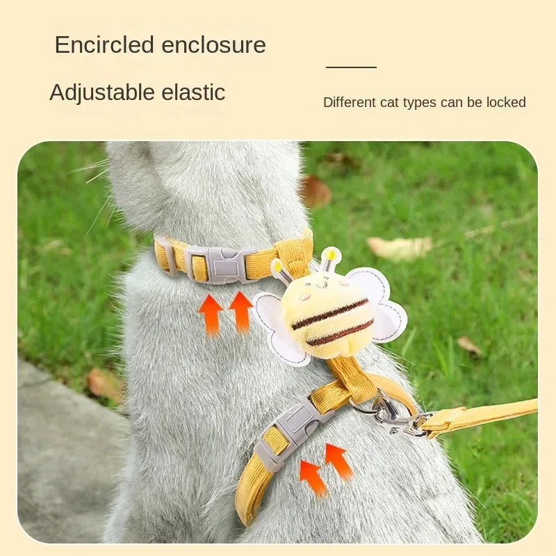 Bee Harness and Lead Set for Cats