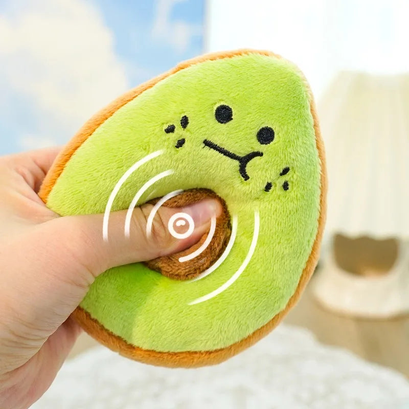 Avocado and Kiwi Squeaky Plush Toy