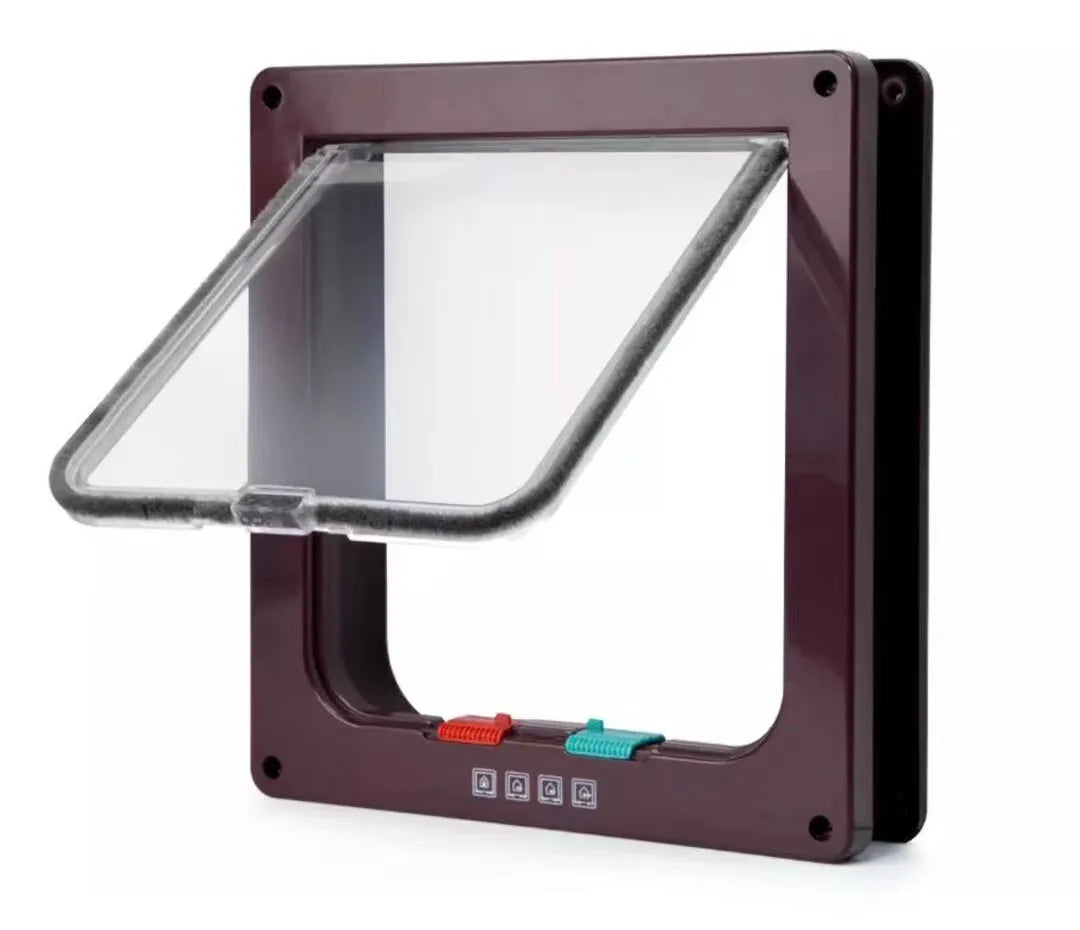 Lockable Cat Flap - S / Brown