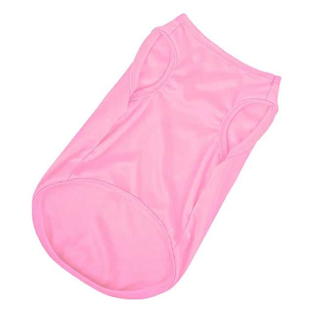 Plain Cotton T-Shirt for Dogs - Pink / M