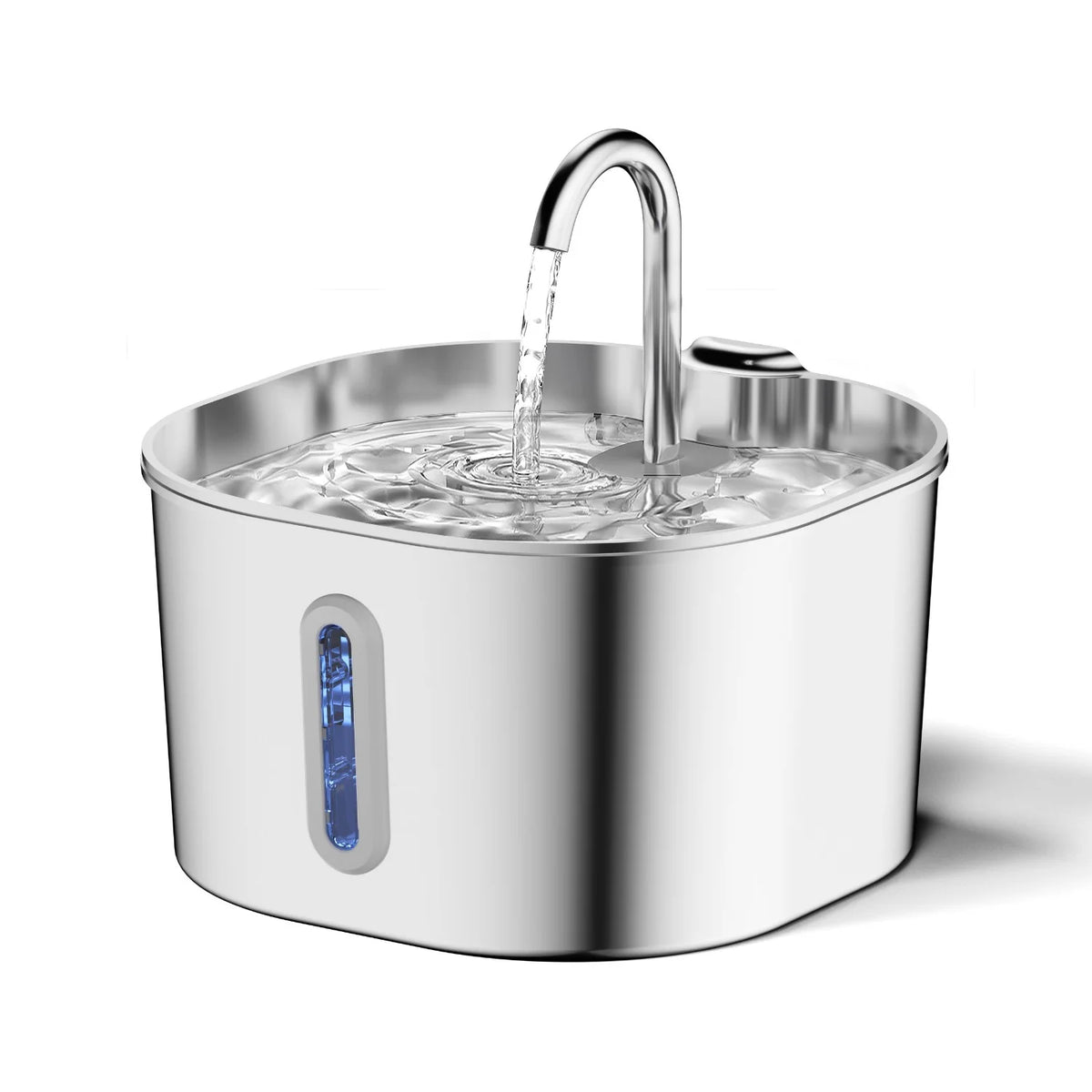 Stainless Steel Cat Water Fountain, 2.2 L - Pet Warter