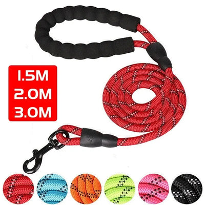 Reflective Rope Dog Lead with Padded Handle