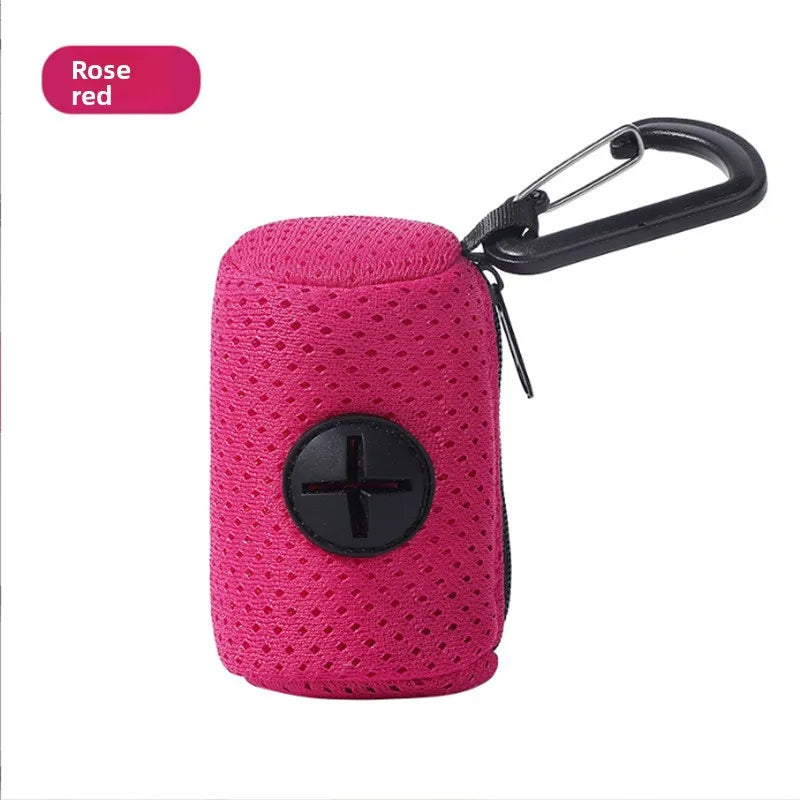 Clip-On Poop Bag Holder - Red