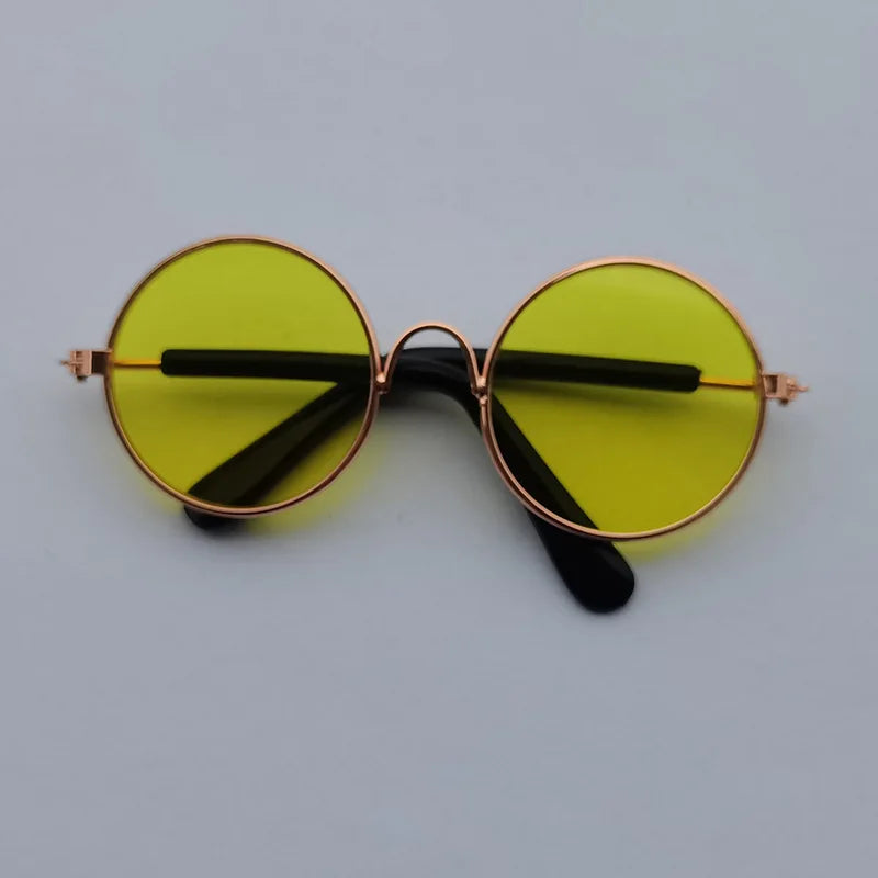 Round Pet Sunglasses - Yellow