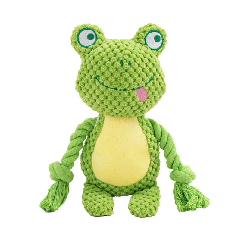 Knotted Plush Animal Dog Toy