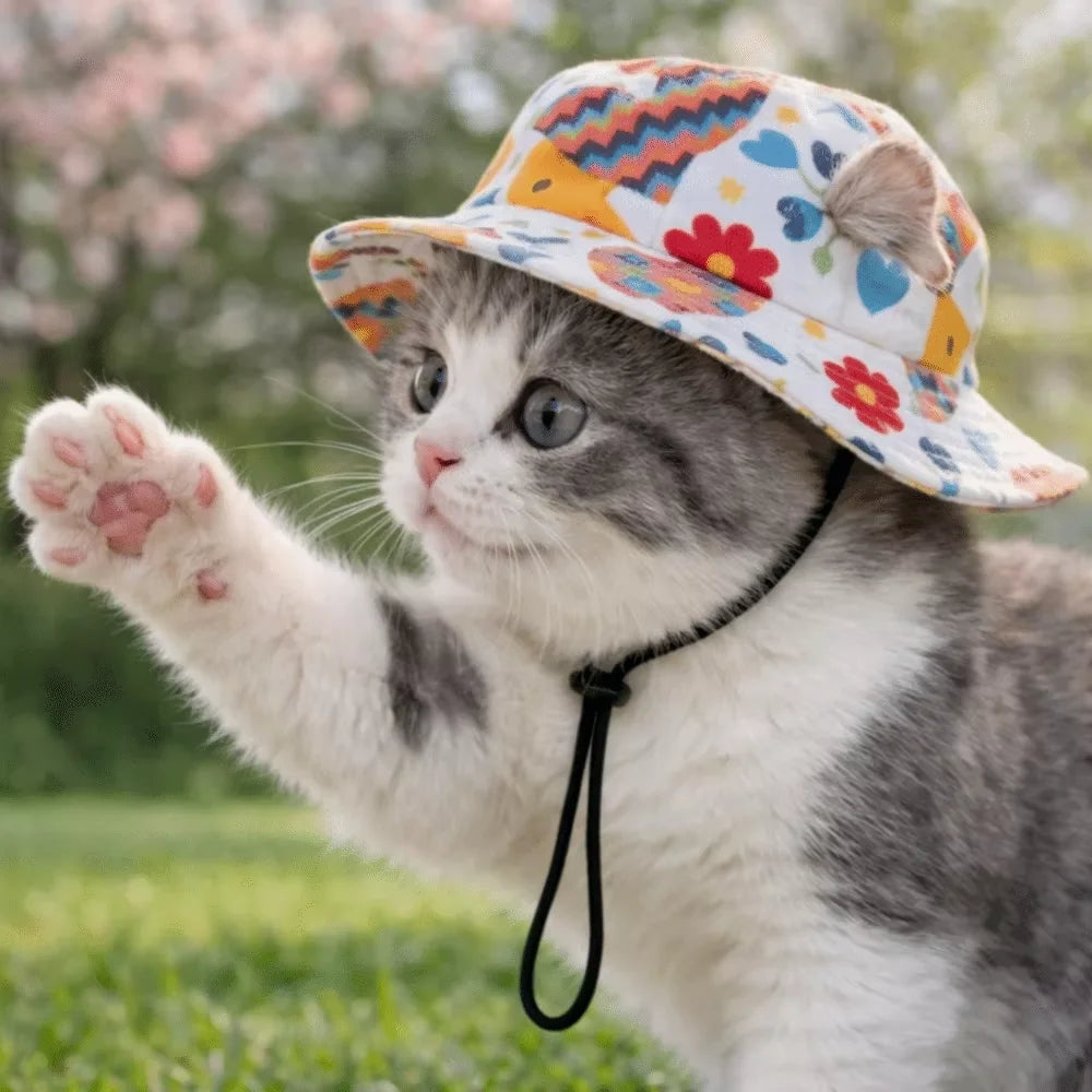 Printed Bucket Hat for Pets