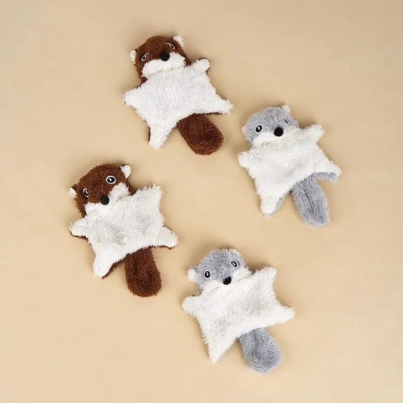Squeaky Flying Squirrel Plush Toy