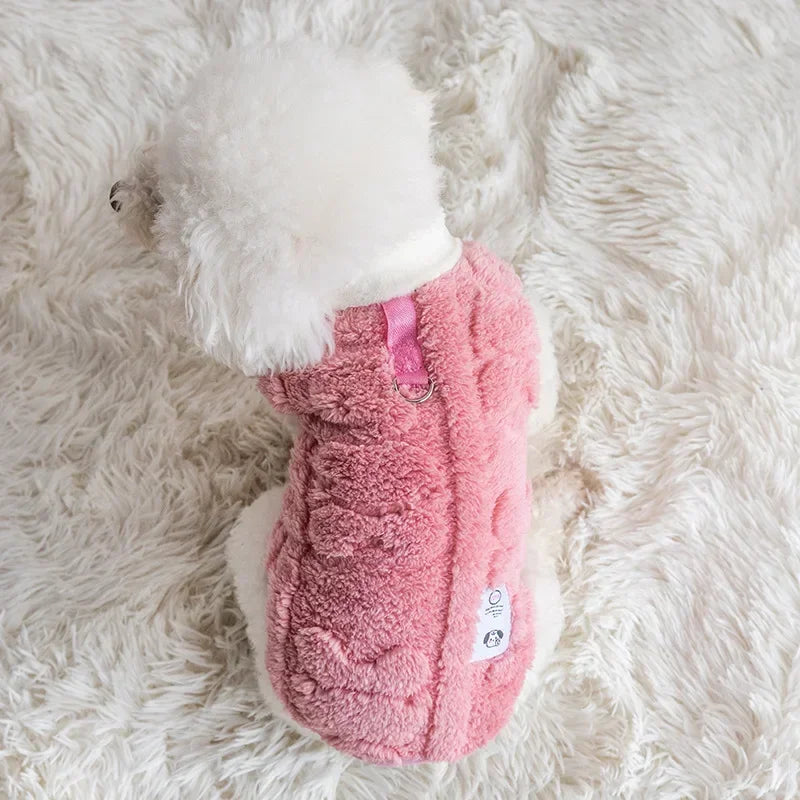 Soft Fleece Pullover for Small Dogs - Pink / XS