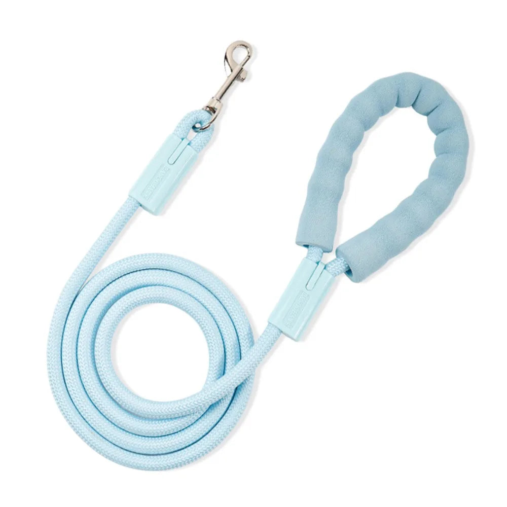 Pastel Rope Lead with Padded Handle - Sky Blue / 1.2 m