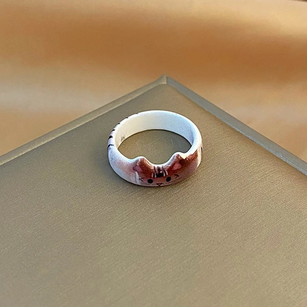 Enamel Cat Ring