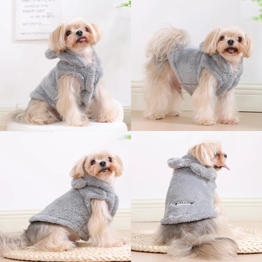 Soft Fleece Hooded Dog Coat