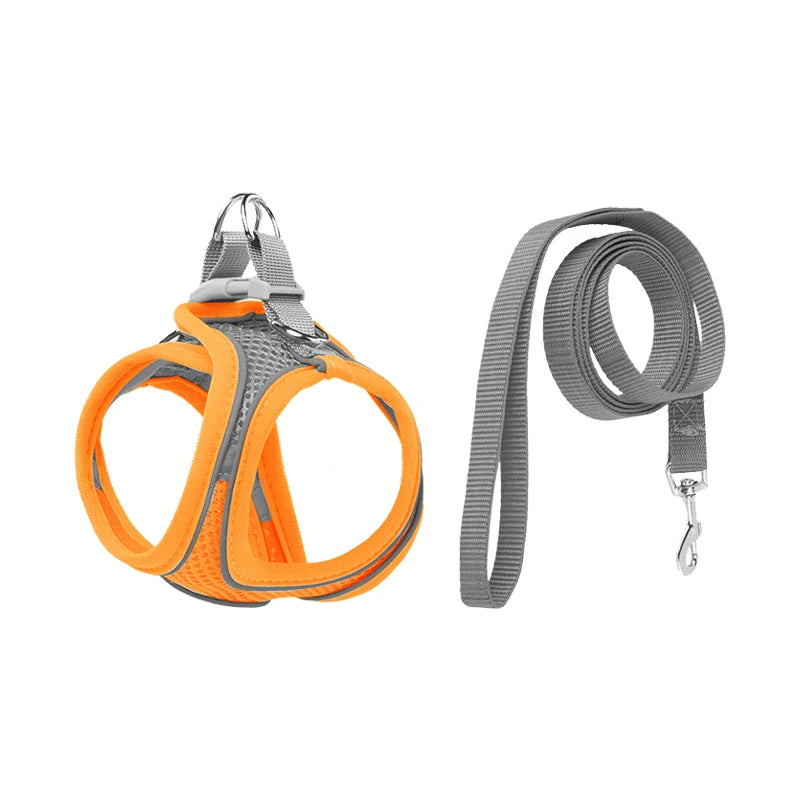 Breathable Escape-Proof Vest Harness - XS / Orange