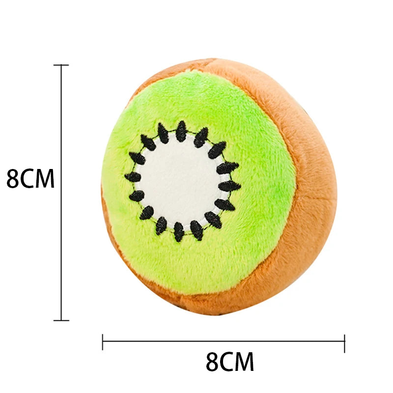 Avocado and Kiwi Squeaky Plush Toy - Kiwi