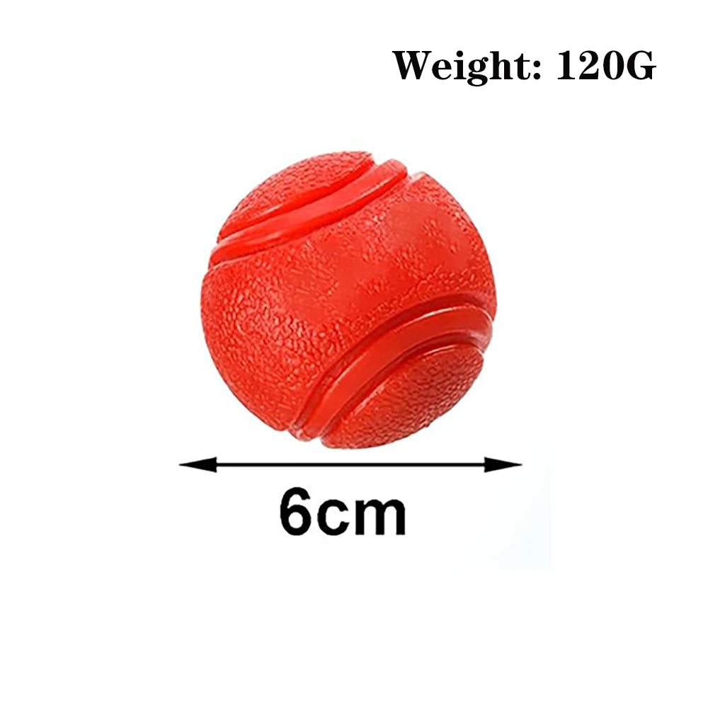 Solid Rubber Fetch Ball - Red, M (6 cm)