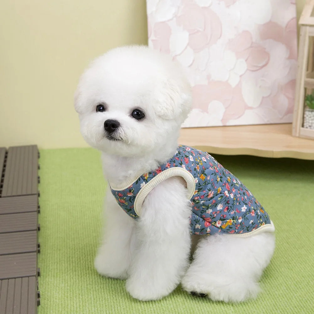 Floral Fleece Vest for Small Dogs