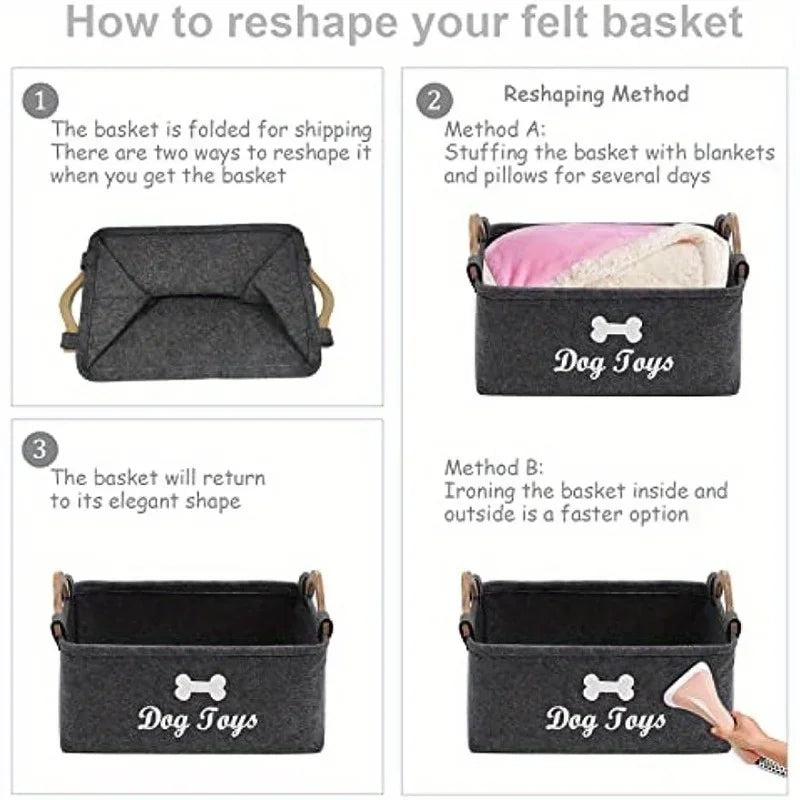 Felt Toy Storage Basket