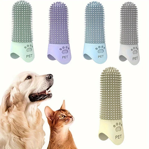 360 Degree Silicone Finger Toothbrush for Dogs and Cats