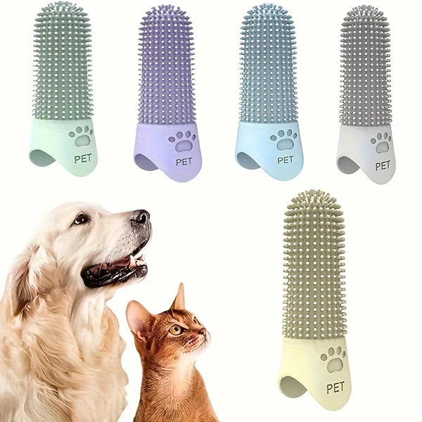 360 Degree Silicone Finger Toothbrush for Dogs and Cats