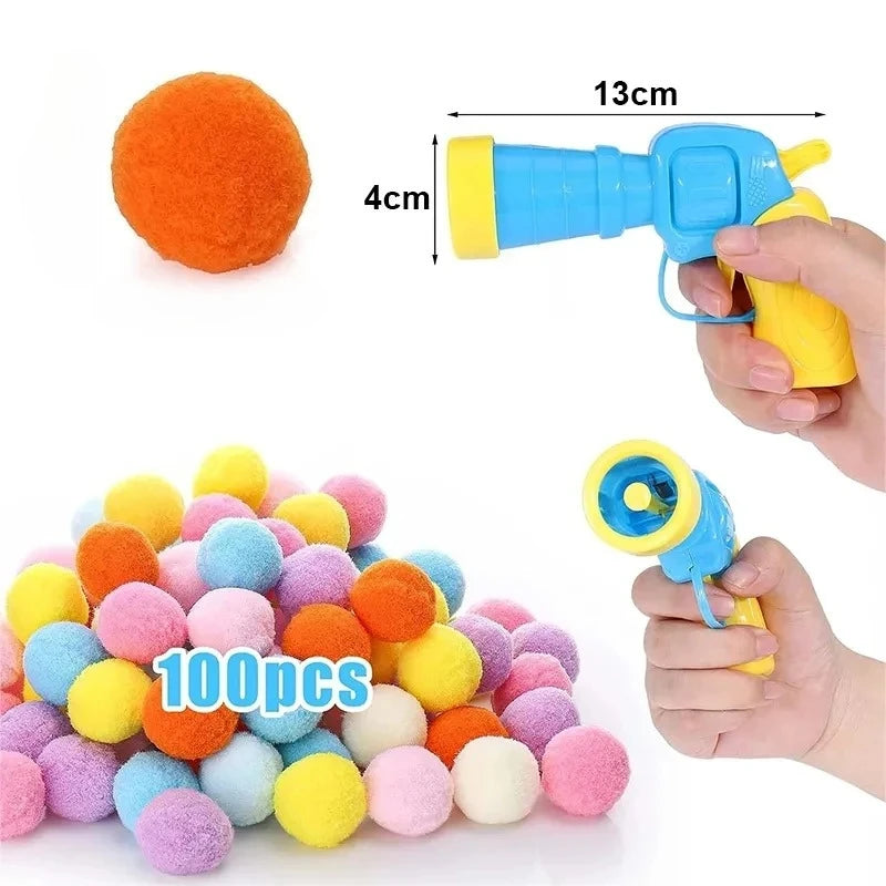 Pom-Pom Ball Launcher Cat Toy