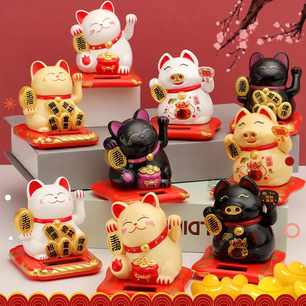 Solar Waving Lucky Cat