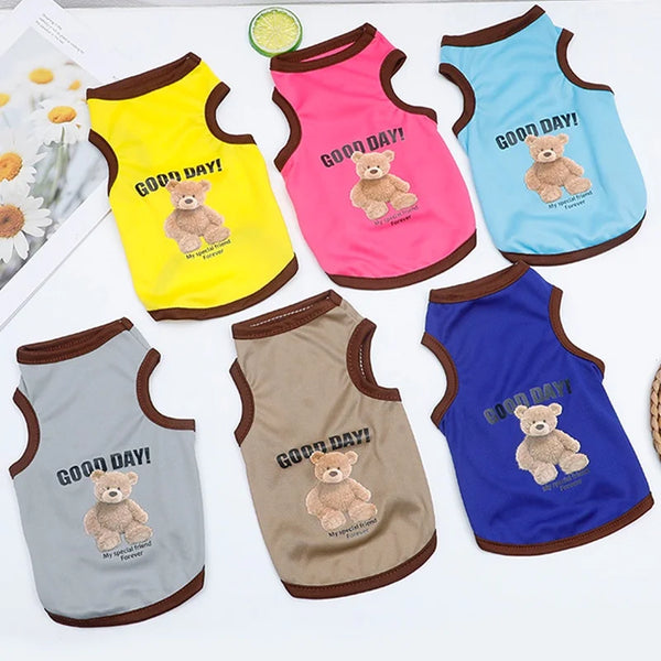 Cartoon Bear Cotton T-Shirt for Dogs