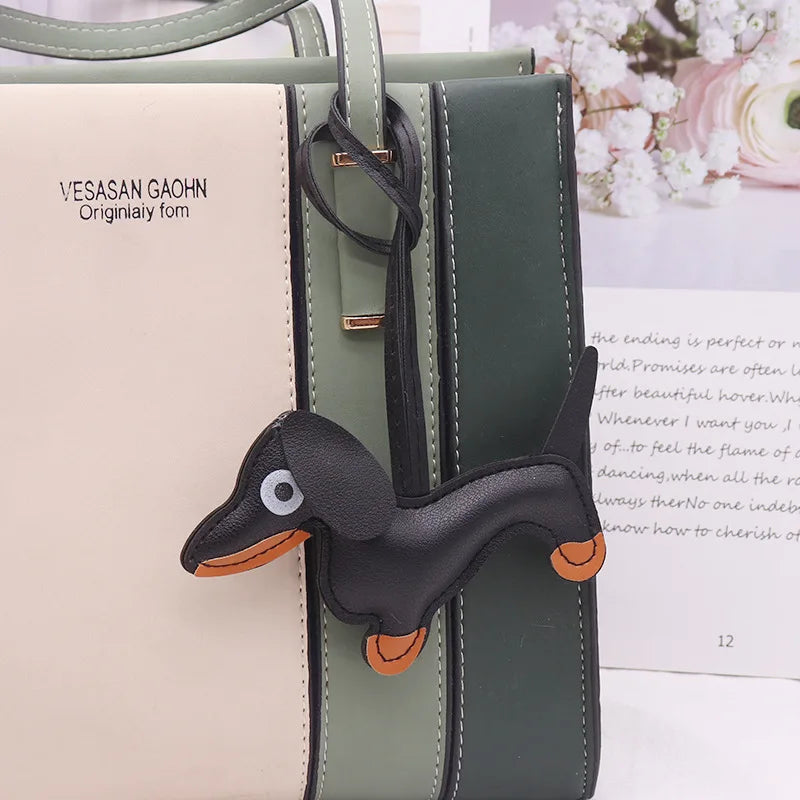 Leather Sausage Dog Keyring