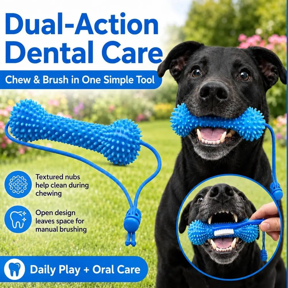 Dental Chew Toy with Rope for Dogs