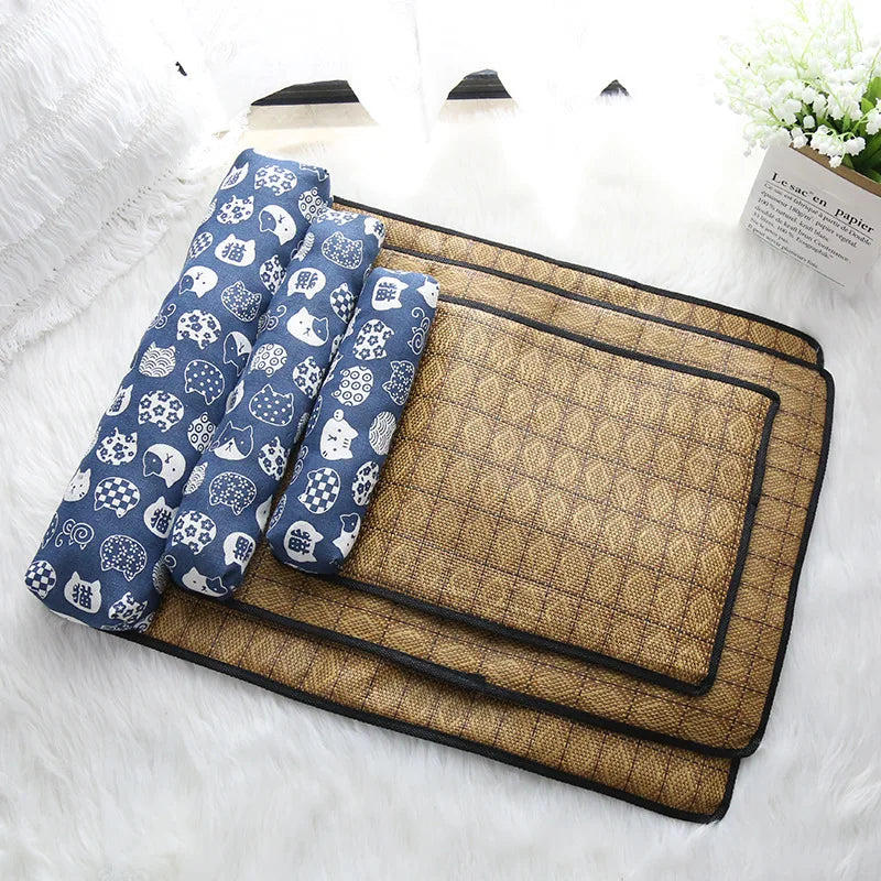 Rattan Cooling Mat for Cats and Dogs