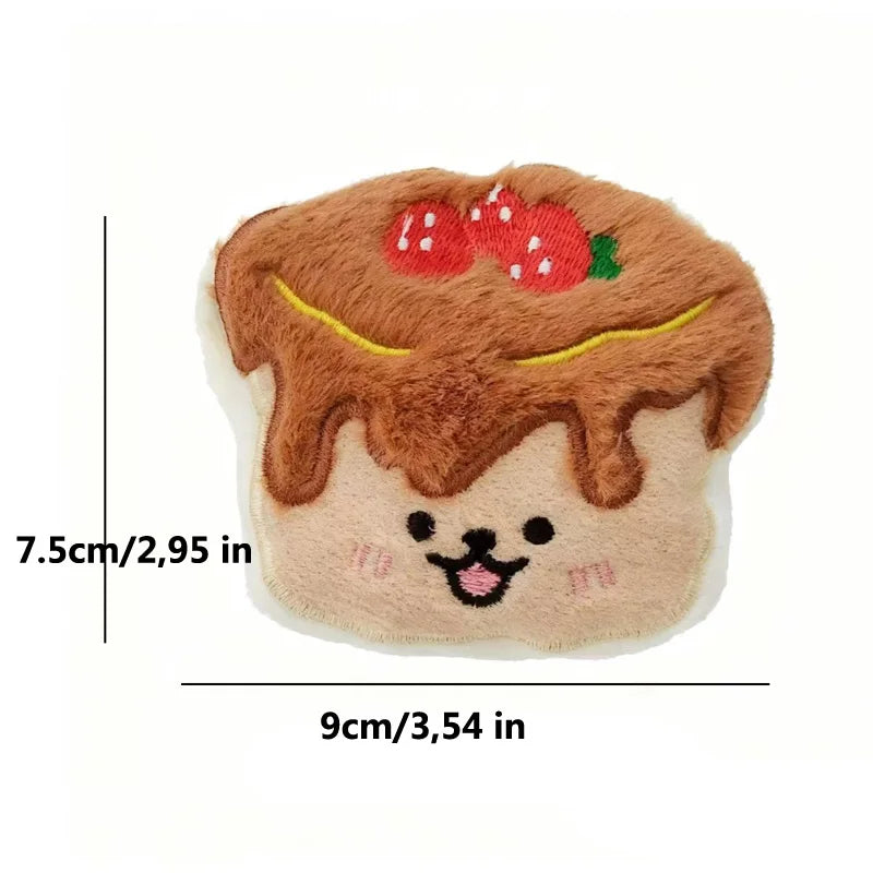 Squeaky Plush Cake and Coffee Cup Dog Toy - Cake