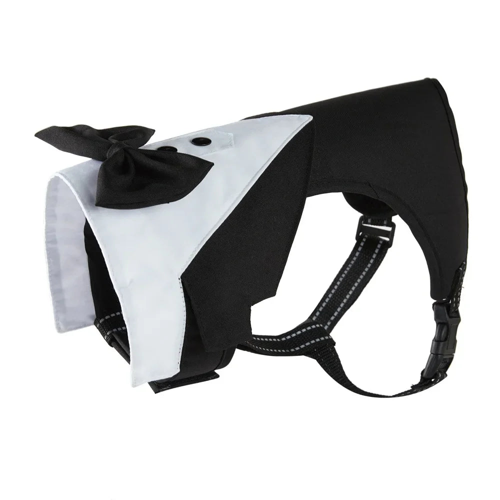 Tuxedo Dog Harness - Black / S