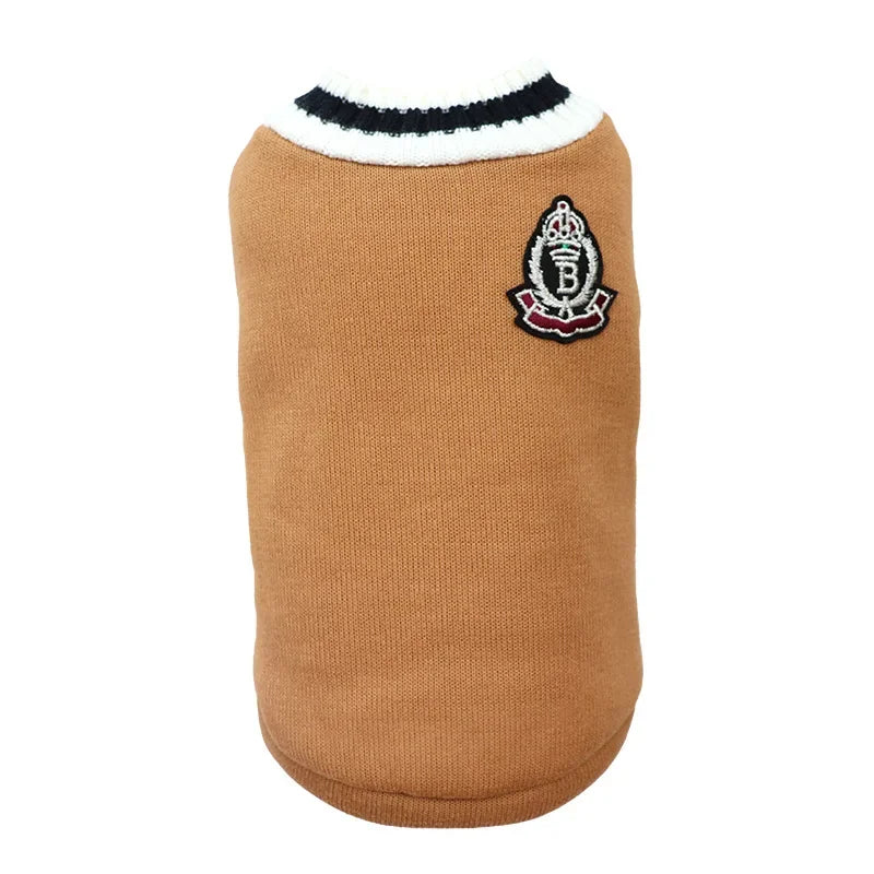 Varsity Knit Jumper for Cats and Small Dogs - Yellow / XS