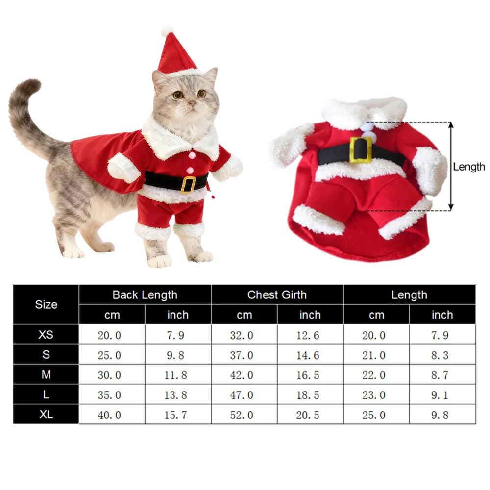 Santa Outfit for Dogs and Cats - XS / Suit