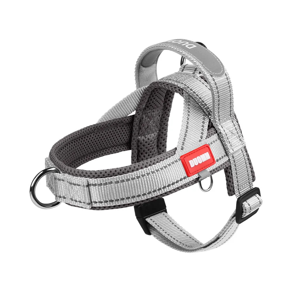 No-Pull Saddle Harness for Small and Medium Dogs - Light Gray / XL