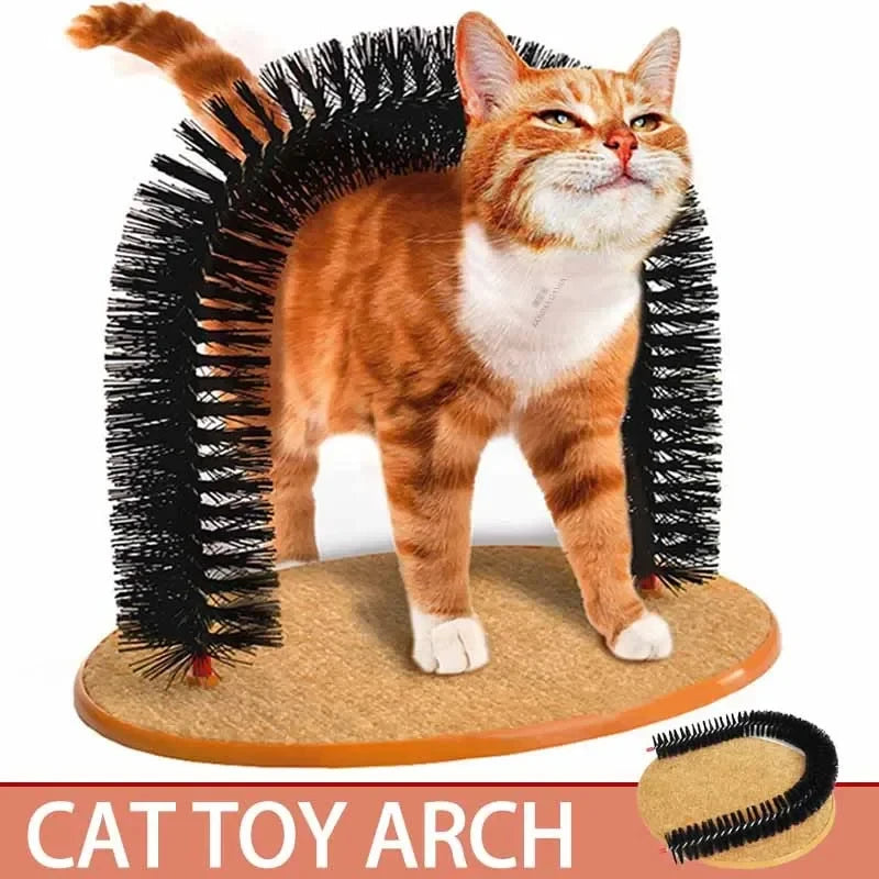 Cat Self-Grooming Arch with Scratch Pad