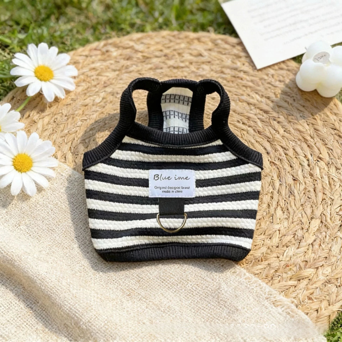 Striped Knit Vest for Small Dogs