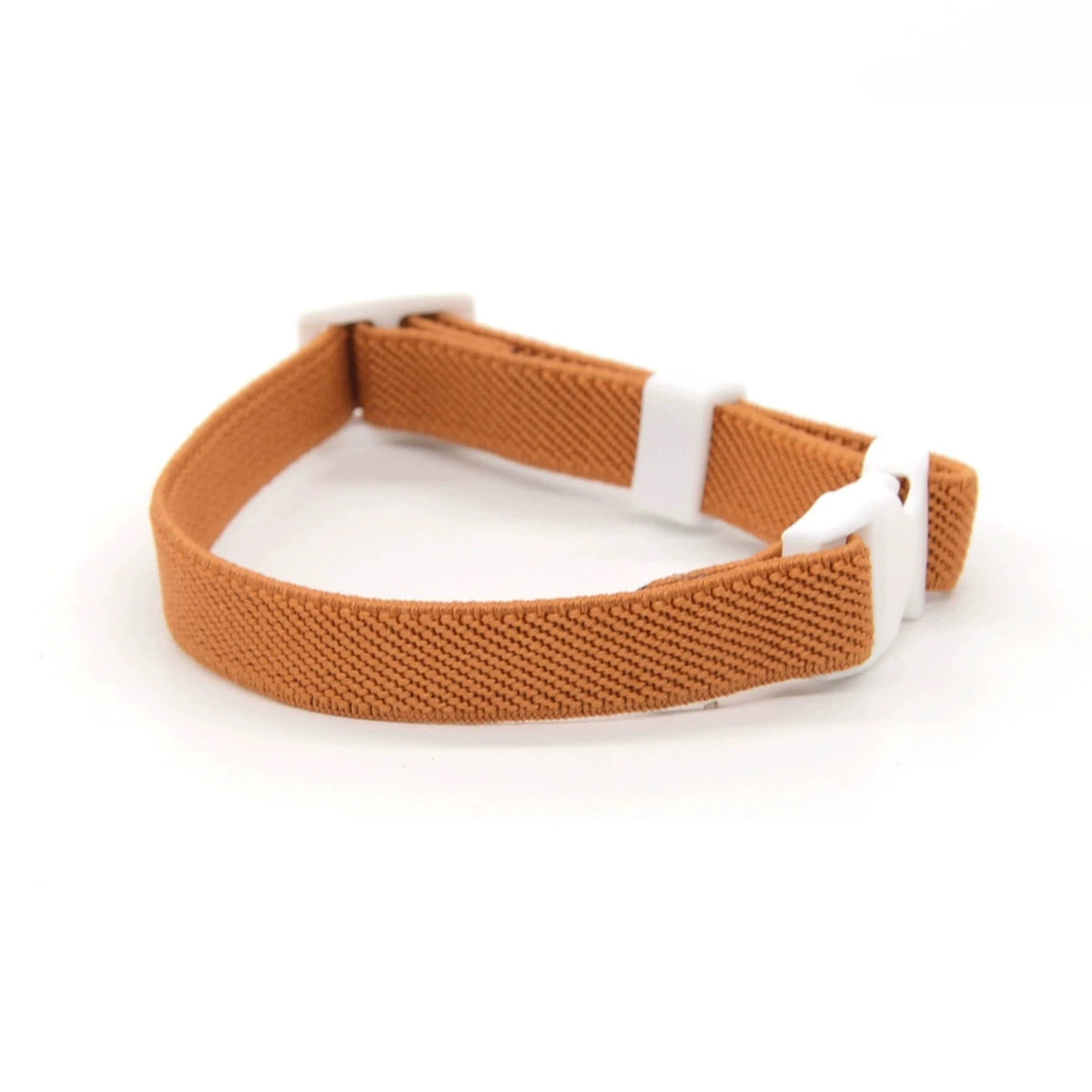 Stretchy Elastic Safety Collar for Cats - Brown / S (16 to 25 cm)