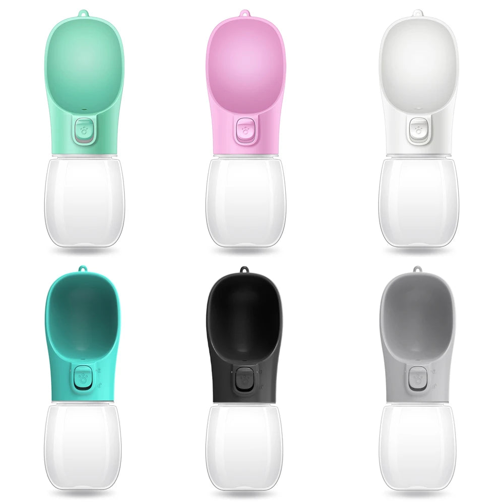 Portable Dog Water Bottle with Drinking Trough