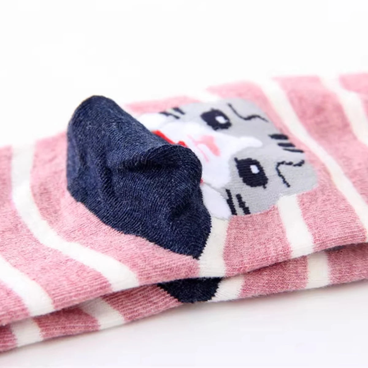 Cat Pattern Crew Socks