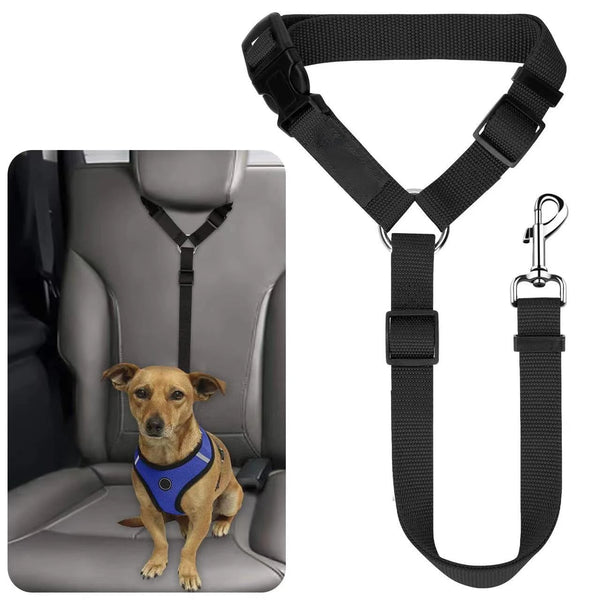 2-in-1 Dog Car Seat Belt and Lead