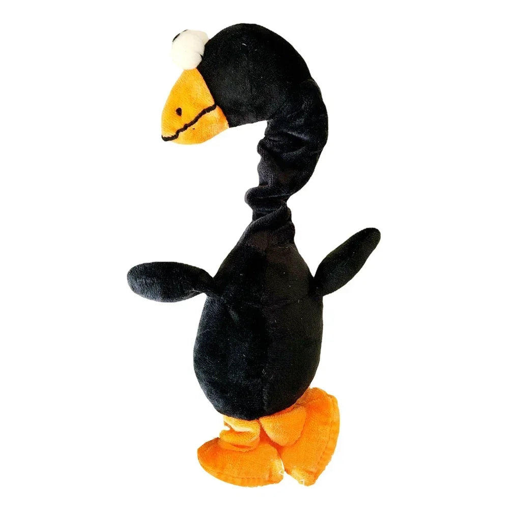 Squeaky Plush Parrot Dog Toy - Black