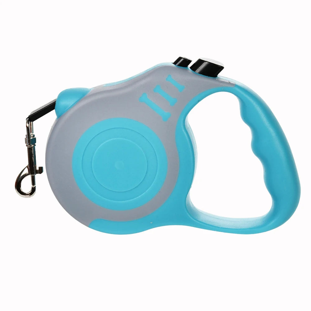 Retractable dog lead - Blue and Grey (3 m)