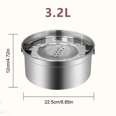 Stainless Steel No-Spill Water Bowl