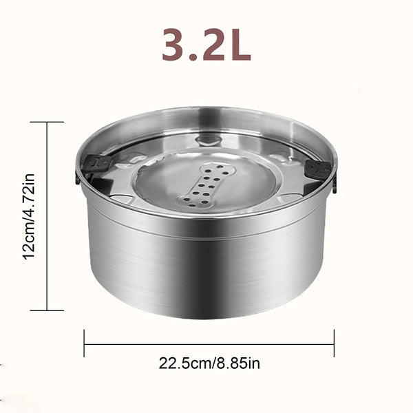 Stainless Steel No-Spill Water Bowl