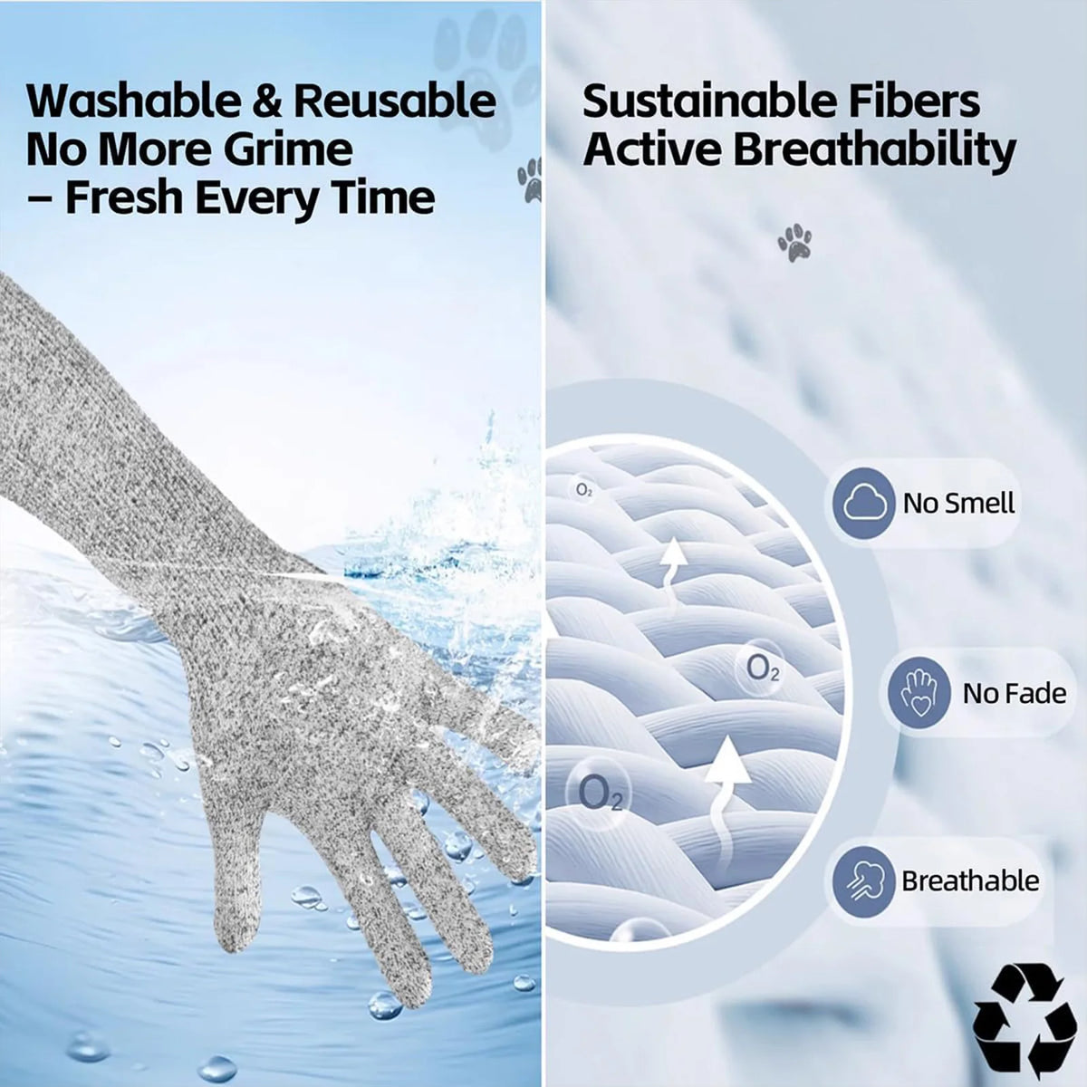 Scratch-Proof Grooming Gloves, 40 cm