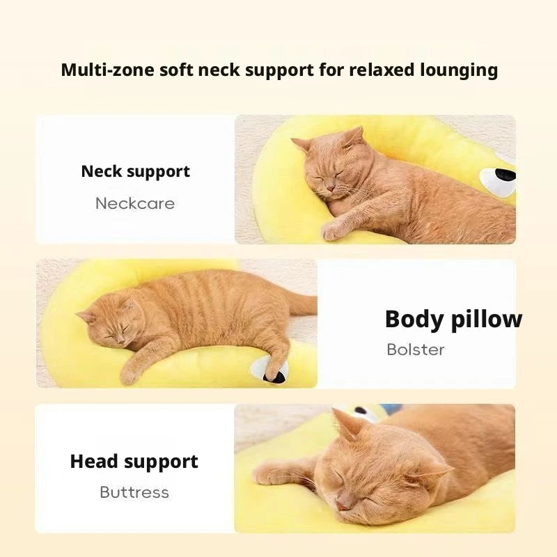 U-Shaped Neck Pillow for Cats and Small Dogs