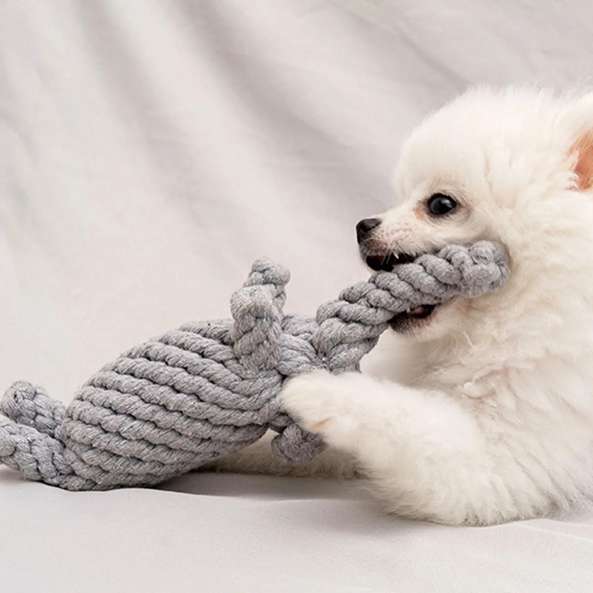 Hand-Woven Rope Animal Dog Toy